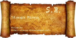 Stanga Minna névjegykártya